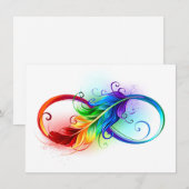 インフィニティシンボル（虹の羽根あり） 案内状 (正面/裏面)