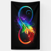 インフィニティシンボル（虹の羽根あり） 横断幕 (縦)