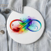 インフィニティシンボル（虹の羽根あり） 缶バッジ (インサイチュ)