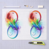 インフィニティシンボル（虹の羽根あり） 薄葉紙 (クラフト)