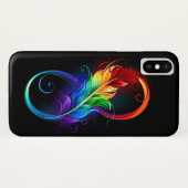 インフィニティシンボル（虹の羽根あり） Case-Mate iPhoneケース (裏面(横))