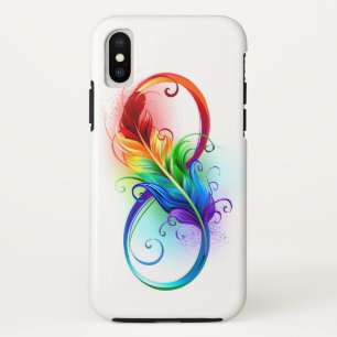 インフィニティシンボル(虹の羽根あり) iPhone XSケース