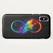 インフィニティシンボル(虹の羽根あり) Case-Mate iPhoneケース (裏面(横))