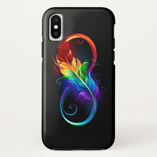 インフィニティシンボル(虹の羽根あり) Case-Mate iPhoneケース (裏面)