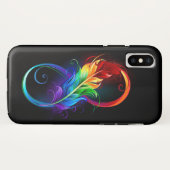インフィニティシンボル（虹の羽根あり） Case-Mate iPhoneケース (裏面(横))