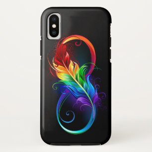 インフィニティシンボル(虹の羽根あり) iPhone XSケース