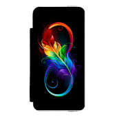 インフィニティシンボル（虹の羽根あり） INCIPIO iPhoneウォレットケース (フォリオ 正面)