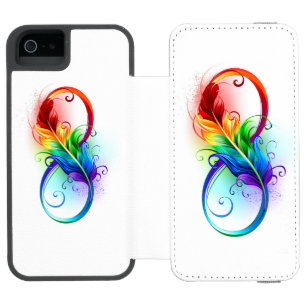 インフィニティシンボル(虹の羽根あり) iPhone SE/5/5sウォレットケース