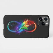 インフィニティシンボル（虹の羽根あり） iPhoneケース (裏面横)