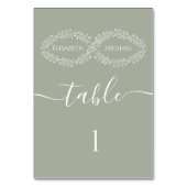 インフィニティセージ植物シンプル学ロマンチックエレガント テーブルナンバー (裏面)
