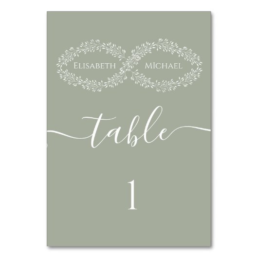 インフィニティセージ植物シンプル学ロマンチックエレガント テーブルナンバー (正面)