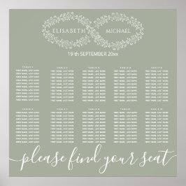 インフィニティセージ植物シンプル学ロマンチックエレガント ポスター