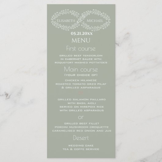 インフィニティセージ植物シンプル学ロマンチックエレガント メニュー (正面)