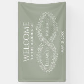 インフィニティセージ植物シンプル学ロマンチックエレガント 横断幕 (縦)