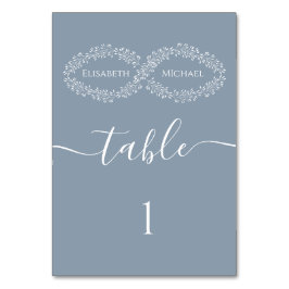 インフィニティダスティブルーボタニカルロマンチックエレガント テーブルナンバー