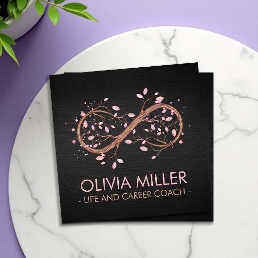 インフィニティツリーブランチ – パステル スクエア名刺