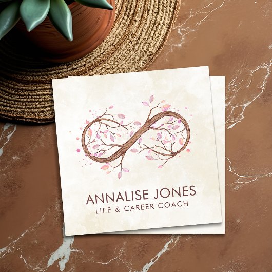 インフィニティツリーブランチ – パステル スクエア名刺