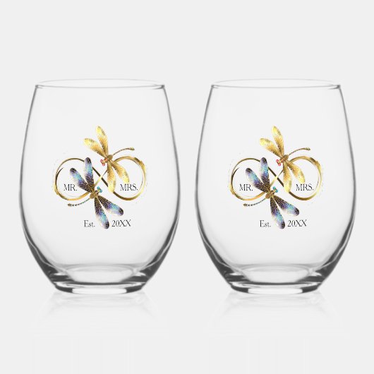 インフィニティドラゴンフライ ステムなしワイングラス (正面)