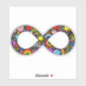 インフィニティニューロダイバーサルドードル進行プライド国旗 シール (シート)