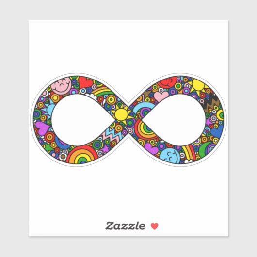 インフィニティニューロダイバーサルドードル進行プライド国旗 シール (シート)