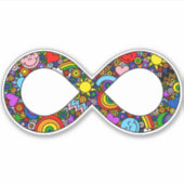 インフィニティニューロダイバーサルドードル進行プライド国旗 シール (正面)