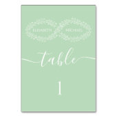 インフィニティネオミントボタニカルロマンチックエレガントシック テーブルナンバー (裏面)