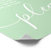 インフィニティネオミントボタニカルロマンチックエレガントシック ポスター (角)