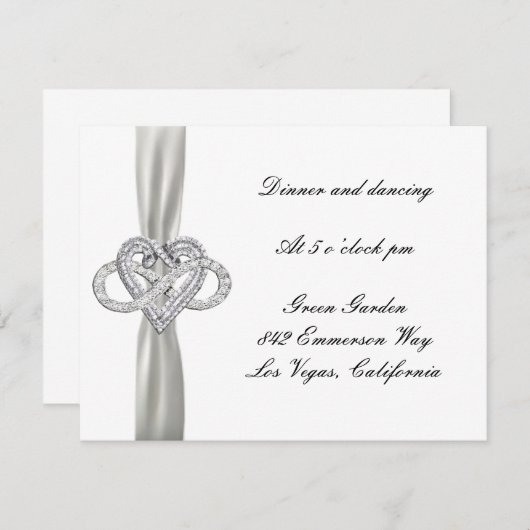 インフィニティハートウェディングレセプションカード 招待状 (正面/裏面)