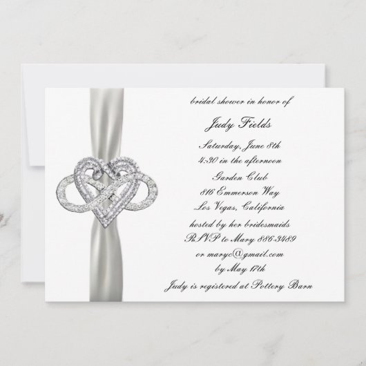 インフィニティハートブライダルシャワー招待 招待状 (正面)
