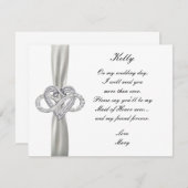 インフィニティハートメイド・オブ・オーナー(花嫁付き添い人)カード 招待状 (正面/裏面)