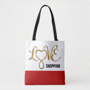 インフィニティハートレミセント – LOVE 金ゴールド トートバッグ