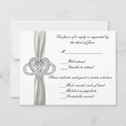 インフィニティハート応答カード 出欠カード (正面)