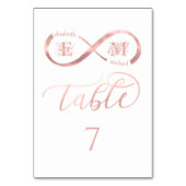 インフィニティバラ金ゴールドロマンチックなモノグラム書道 テーブルナンバー (裏面)