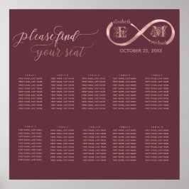 インフィニティバラ金ゴールドロマンチックなモノグラム書道 ポスター