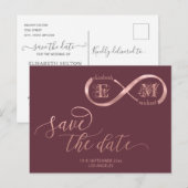 インフィニティバラ金ゴールドロマンチックなモノグラム書道a 案内ポストカード (正面/裏面)