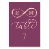 インフィニティバラ金ゴールドロマンチックモノグラムカシス テーブルナンバー (裏面)