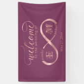 インフィニティバラ金ゴールドロマンチックモノグラムカシス 横断幕 (縦)