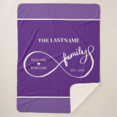 インフィニティパーソナライズされたファミリ名と推定日付 シェルパブランケット (正面)