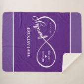 インフィニティパーソナライズされたファミリ名と推定日付 シェルパブランケット (正面(横))