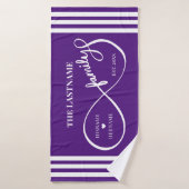 インフィニティパーソナライズされたファミリ名と推定日付 バスタオル (バスタオル)