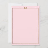 インフィニティパーソナライズされたラブピンク結婚式招待状 招待状 (裏面)