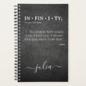 インフィニティパーソナライズされたーラブウィークリー毎月 プランナー手帳 (正面)