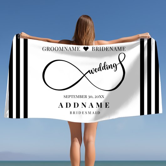 インフィニティパーソナライズされた結婚式の引き出物プレゼント ビーチタオル