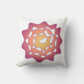 インフィニティフラワーピンクイエローパーペチュアルアート クッション (正面)