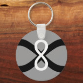 インフィニティブラック&ホワイトキーチェーン キーホルダー (正面)