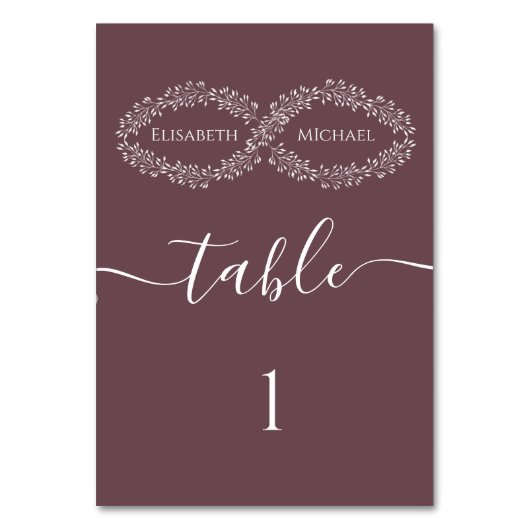 インフィニティブルゴーニュの植物ロマンエレガントティック テーブルナンバー (正面)