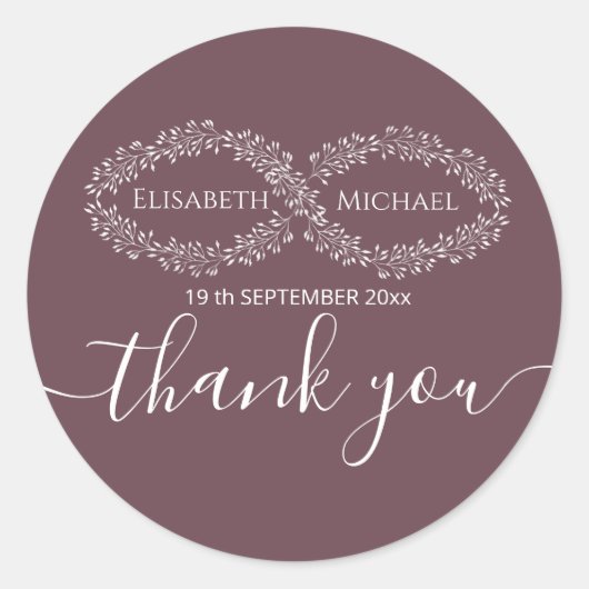 インフィニティブルゴーニュの植物ロマンエレガントティック ラウンドシール (正面)