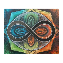 インフィニティマンダラアフリカ部族仮面付け路 メタルプリント