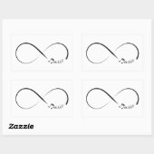 インフィニティミュージックシンボル 長方形シール (シート)