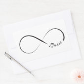 インフィニティミュージックシンボル 長方形シール (封筒)